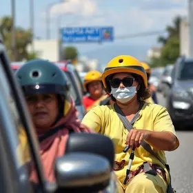 Mulheres no trânsito de Boa Vista