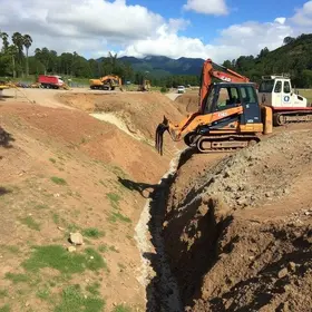 obras de drenagem no Monte Cristo