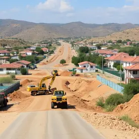 terracplanagem no bairro Pedra Pintada